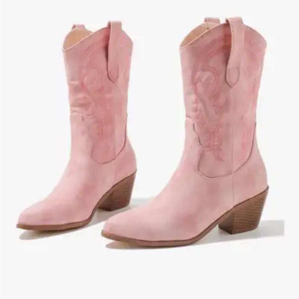 Pink  Cowboy Boots Women Cowgirl Western short